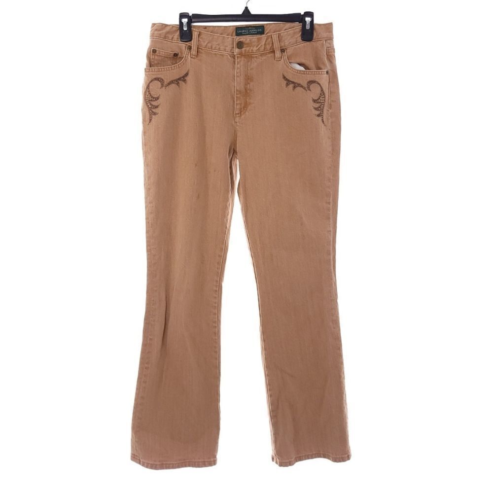 Lauren Ralph Lauren Classic Bootcut Denim Jeans Women's Sz 10 Light Brown